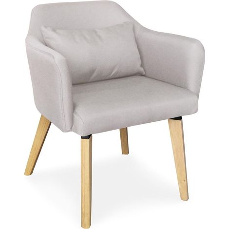 Chaise / Fauteuil scandinave Dantes Tissu Beige