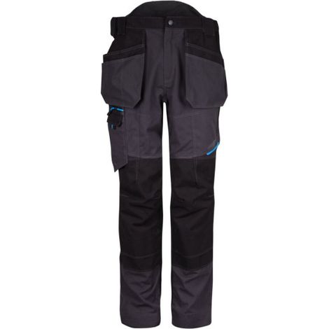 Pantalón de trabajo bicolor con bolsillo pistolera WX3 Holster T702 30 pulgadas (talla 38) Gris metálico