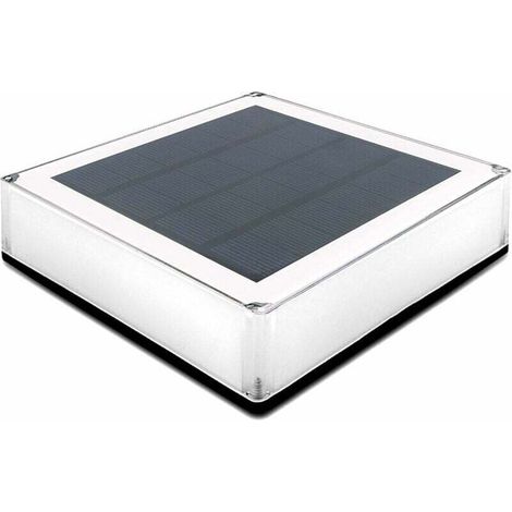 Capuchons de Poteaux Solaires 12x12cm, 1 Pcs Lampe de Poteau de Clôture en Bois Imperméable Lampe de Chemin de Jardin pour Terrasse, Patio, Marches