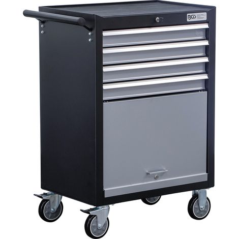 BGS Carro de taller 4 cajones 1 compartimento plegable vacío - 6070 (1/4)