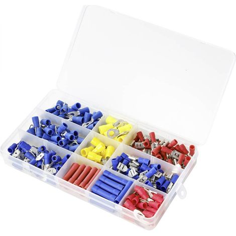 TRU COMPONENTS TC-9904304 Assortimento di capicorda a compressione 0.50 mm² 6 mm² Rosso, Giallo, Blu 1 KIT Scatola (1/2)
