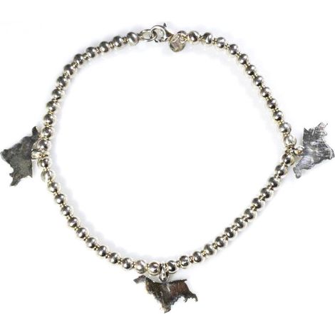 Kugelarmband 3 English Cocker Silber 925 Silber