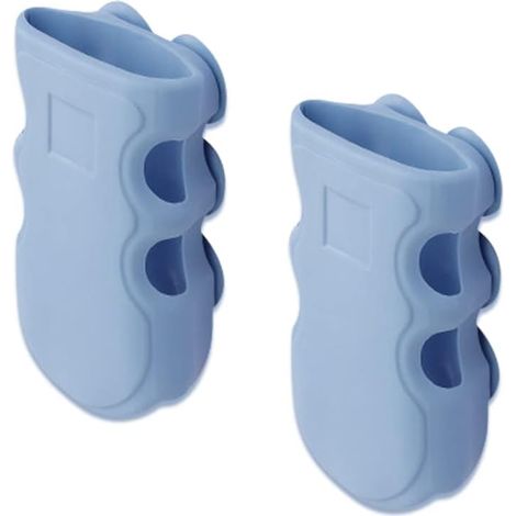Lot de 2 supports de douche à ventouse en silicone, support de douchette amovible sans perçage