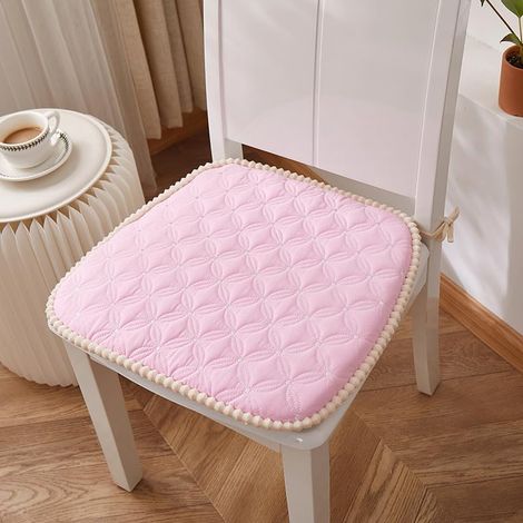 Coussins de Couleur Unie en Polyester matelassé pour la Maison, Sangles Amovibles, Chaise de Salle à Manger antidérapante épaissie, Coussins de siège (1/5)
