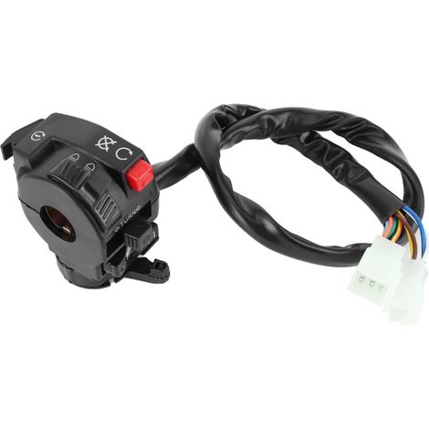 Interrupteur de guidon 22mm, 9 broches, 8 fils, adapté pour moto, Quad, Dirt Bike, ATV, 200cc, 250cc (1/5)