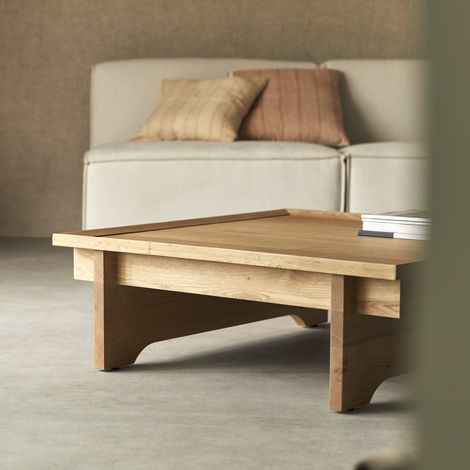 Tikamoon Miu Table basse en chêne H 30 cm × L 90 cm × P 90 cm (1/5)