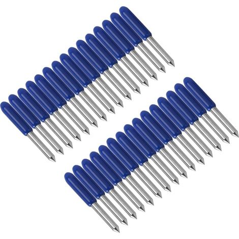 Lot de 30 lames de découpe en vinyle à 60 degrés pour traceur de découpe, fraiseuse, outil de sculpture (1/4)