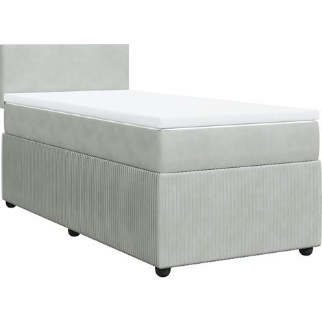 Maison Exclusive - Boxspringbett mit Matratze Hellgrau 80x200 cm