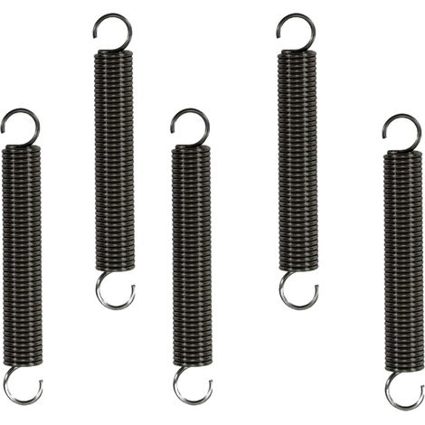 Lot de 5 ressorts de traction en acier inoxydable avec crochets, 1,2 x 10 x 70 mm Ressorts de serrage avec crochets, ressort de tension 70 mm de longueur libre, force de traction maximale 3,2 kg (1/5)