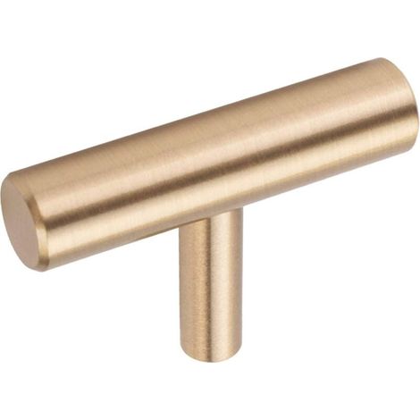 ZVD - Paquete de 10 pomos de puerta de latón para muebles, armarios, cajones y gabinetes, dorados, 5 cm (1/4)