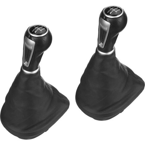 2x Pommeau de levier de vitesse en cuir à 5 vitesses pour Seat Leon II/Toledo III Altea XL (1/5)