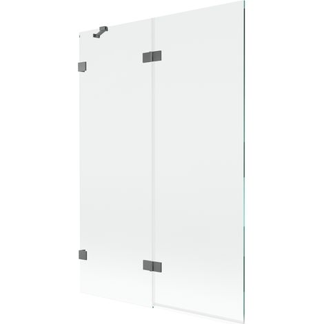 Paroi de baignoire 2 volets à gauche Mexen Lunar 120 x 150 cm, transparent, gun metal - 897-120-100-95-00-L (1/5)