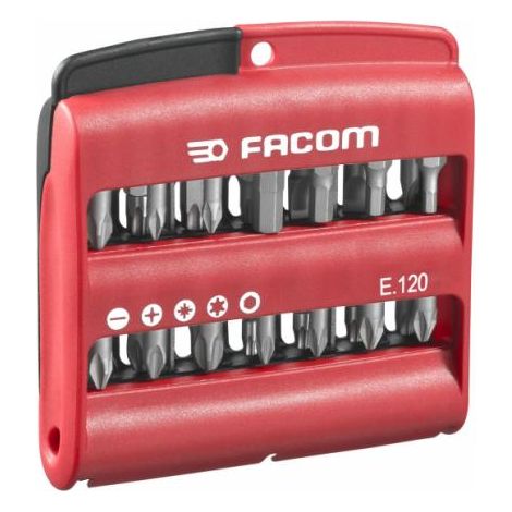 FACOM Set misto di 28 punte - Serie 1 High Perf 1/4 con portapunte - E.120 (1/2)