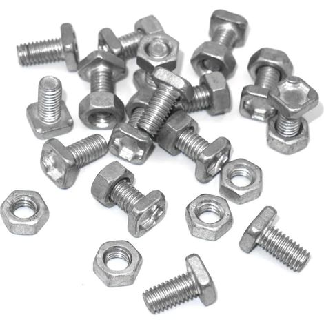 Juego de 50 tornillos y tuercas para invernaderos