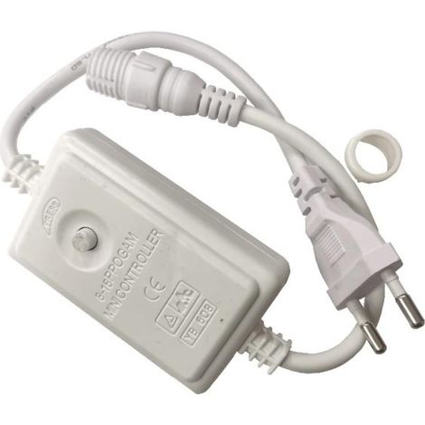 Silumen – Connecteur électrique pour guirlande lumineuse LED 220V – IP20 intérieur – Modes clignotant et fixe – Compatible tubes à 2 broches