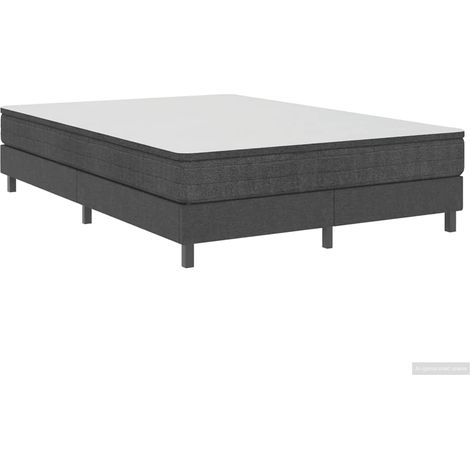 Maison Exclusive - Boxspring-Bettgestell Grau Stoff 140x200 cm