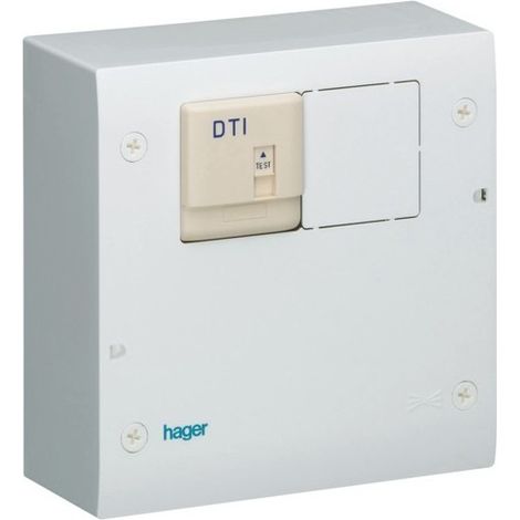 Hager TN401 - Caja de comunicación TEL / TV semi-equipada 1 Fila, 13 Módulos