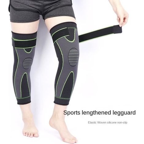 Noir XL - Jambière de compression pour homme et femme, Protection pour la jambe, Accessoire de sport élastiqu (1/4)