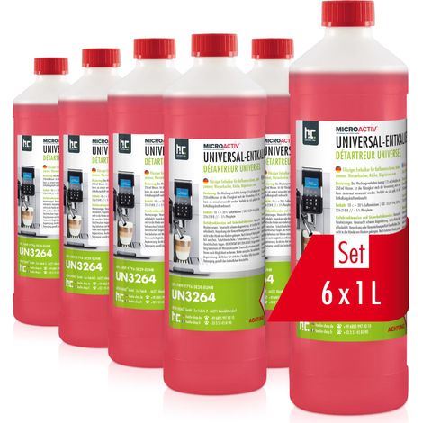 6x 1 L Microactiv® Universal Entkalker mit Farbindikator