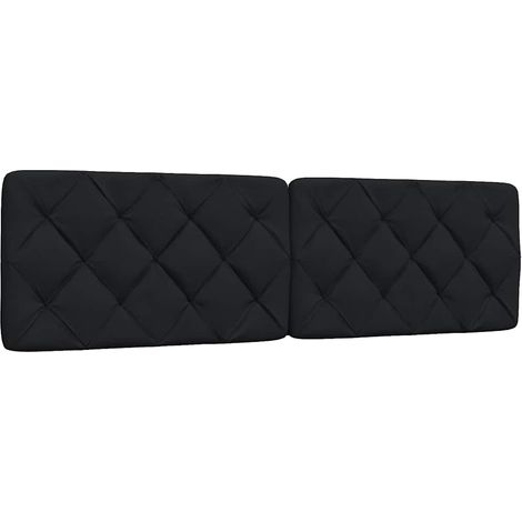 Cabecero de cama acolchado tela negro 180 cm vidaXL (1/5)