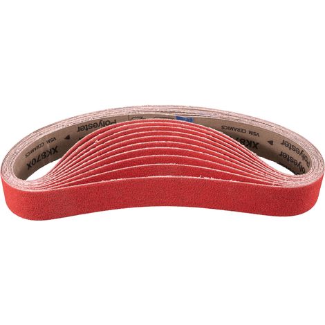 PFERD TOOLS Keramikkorn Schleifband BA 40x760 mm CO-COOL80 für Edelstahl.Schliff mit Rohrbandschleifer 10 Stk