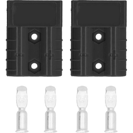 Connecteur de batterie léger 50A, 2 pièces, Kit de prise de faisceau de câbles à déconnexion rapide 6AWG 600Vnoir (1/5)