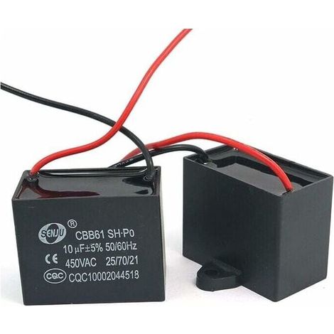 CBB61 450V AC 50/60Hz Fan Motor Power Capacitor 10uF MUMU