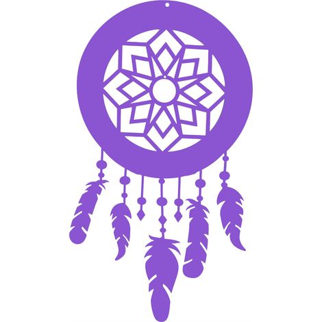 Ciondolo acchiappasogni viola traforato