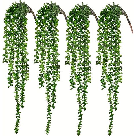 Plante Artificielle Larmes d'Amour - Vigne de Perles de Bouddha Suspendue en Plastique, Décoration Intérieure Réaliste, Fausse Plante pour Maison et Bureau-x