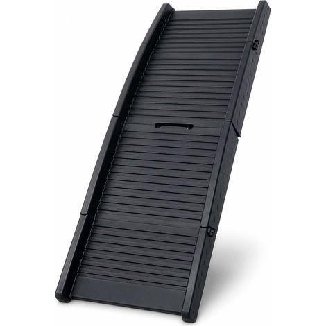 Wiltec Rampe pour chien 153 x 40 cm, 50 kg, pliable en 3 parties, rampe antidérapante pour chien, aide à l'accès pliable en PP pour voiture, SUV et pick-up (1/5)