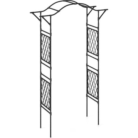 Arche de Jardin Treillis 170 X 210 CM pour Plantes Grimpantes, Pergola en Métal Antirouille, Support de Rose de Vigne, Arche Décorative Extérieure (1/5)