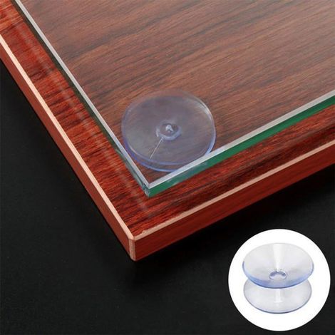 Ventouses Double Face 2cm en Plastique PVC Transparent pour miroirs de Table en Verre, Paquet de 20QIEDOVIEY (1/5)