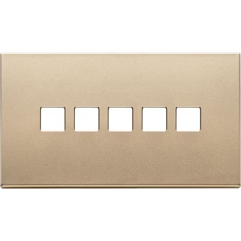 VIMAR - 22689.5.88 Placca 5Mx5 BS Flat oro satinato