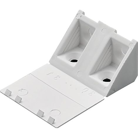 Conector de cuerpo universal plástico blanco HETTICH