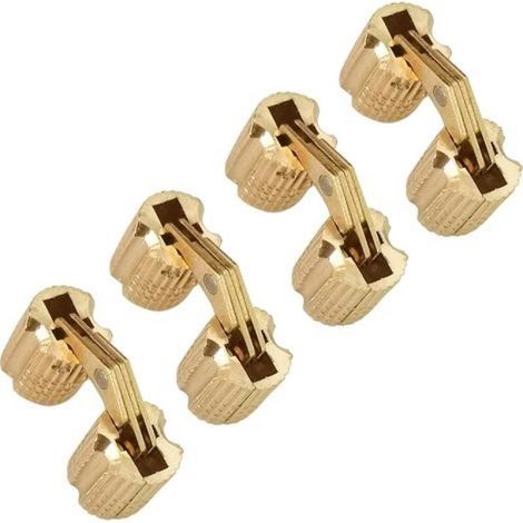 Set mit 10 zylindrischen Scharnieren, unsichtbaren Messing-Fassscharnieren, unsichtbaren zylindrischen Kupferscharnieren für Schachteln