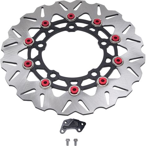 Kit de rotor de disque de frein avant de moto, 267 mm, adaptateur d'étrier en acier inoxydable de remplacement pour NMAX125 NMAX155 AEROX155 NVX155 rouge (1/5)