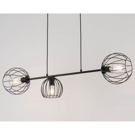 Suspension indus noire déco 3xE27 Madam Sigma Lighting (1/3)