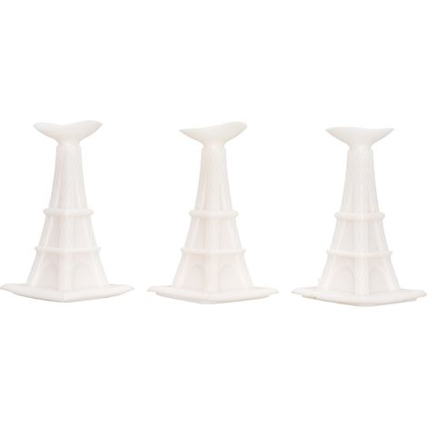 Lot de 3 supports de porte de machine à laver en forme de tour, blancs, pour aérer, sécher et prévenir les odeurs, maintenant la porte entrouverte, fixation anti-choc pour chevet. (1/5)