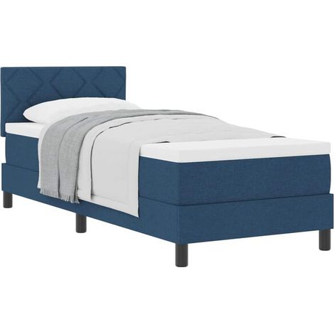 Matelas à ressorts avec housse, bleu, 80 x 200 cm, tissu. (1/5)