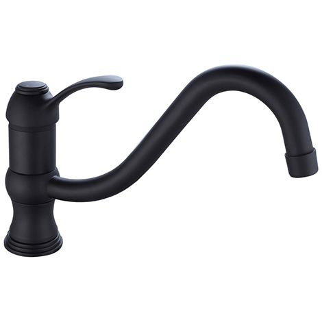 Edouard Rousseau – Mitigeur de lavabo noir NAMUR – Bec mobile soudé – Cartouche céramique 35mm – Économie d’eau avec aérateur – Hauteur 197mm
