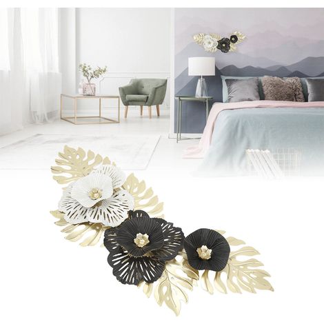 Décoration murale minimaliste nordique luxueuse pour salon, ornement mural créatif en fer forgé, pendentif en métal (1/5)