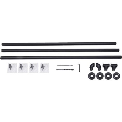 Handlauf, Wandmontage, Langlebiges Design, schwarz (1/2)