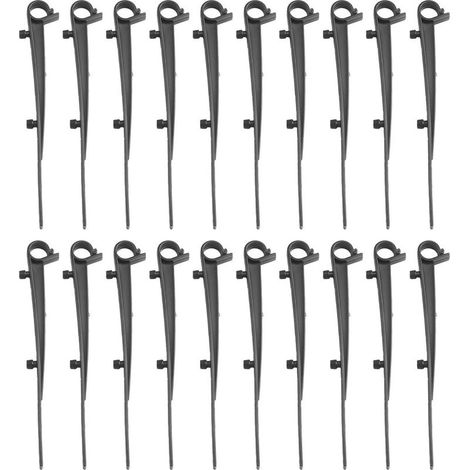 Schwarze Kunststoff-Dachrinnenclips, 20 Stück, Zubehör zur Befestigung und Wartung von Laubschutzgittern, einfache Montage für verschiedene Dachrinnentypen (1/5)