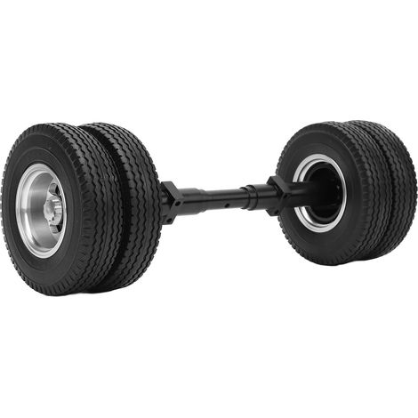 Pneu d'essieu arrière RC non motorisé pour tracteur/remorque 1/14, diamètre 85 mm, surface ondulée (1/5)