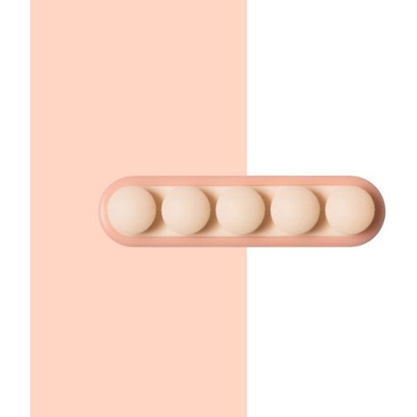 Organisateur de câbles Pea Pod - Rose - Support de câble auto-adhésif - Silicone - Pour bureau et maison (1/5)
