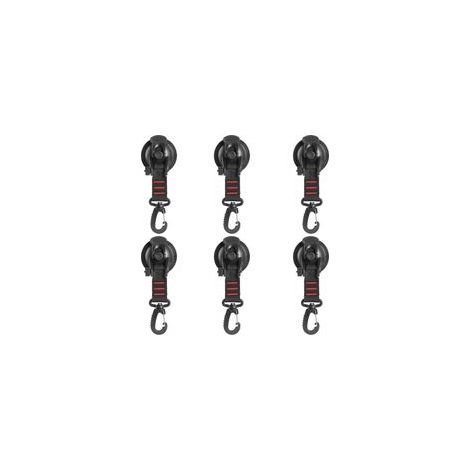 Lot de 6 ventouses sous vide robustes avec crochet, ventouses sous vide, crochets pour salle de bain, cuisine, serviette de douche, ventouse de camping polyvalente (1/5)