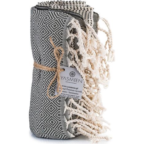 Asciugamano Hammam Yasmeen Premium Khaki - Peshtemal (1/3)