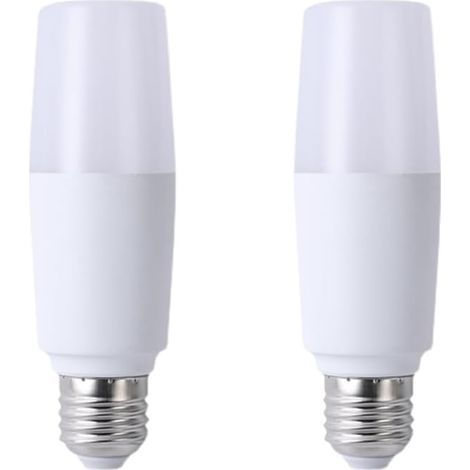Pack of 2 aluminum LED column bulbs, E27 super bright 40W, high power energy saving lamp, equivalent to 100W, warm white 3200K, non-dimmable, flicker-free (1/5)