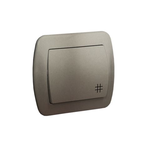 Interrupteur Croisé Satiné Aw7/29 - Doré - Encastré - Interrupteur Moderne - Design (1/5)