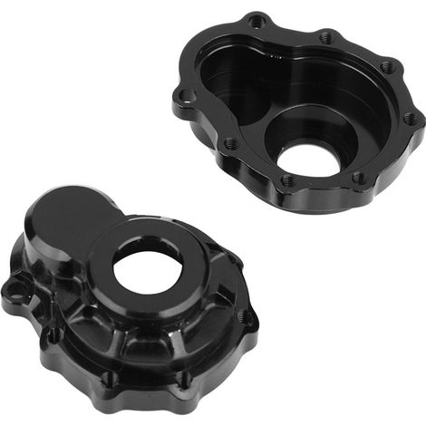 1 paire de caches de moyeu de roue avant/arrière en alliage d'aluminium pour voiture RC Traxxas TRX-4 1:10 (noir) (1/5)